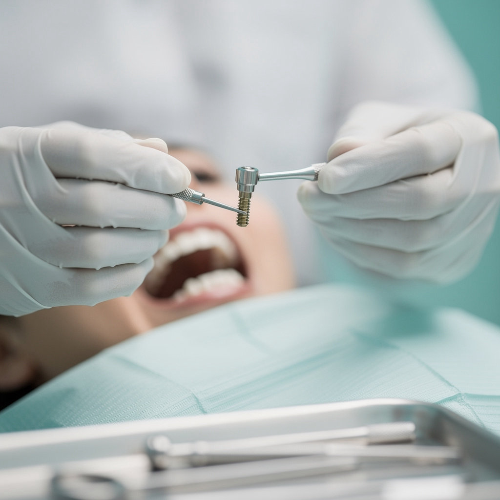 THE ORAL SURGERY & DENTAL IMPLANT SPECIALISTS OF SAN DIEGO surgeon discussing a treatment plan with a patient in a modern San Diego consultation room